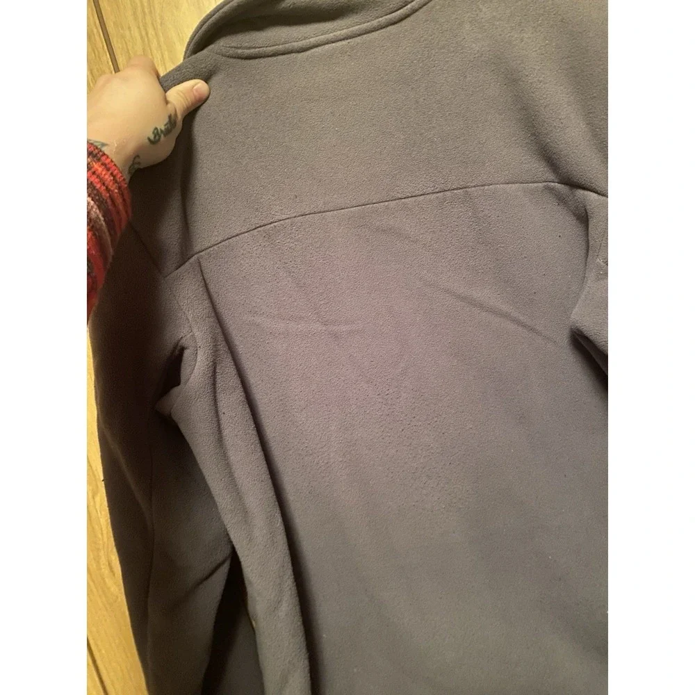 The North Face Men's Small Fleece Jacket Gray Blue Full Zip Outdoor Hiking